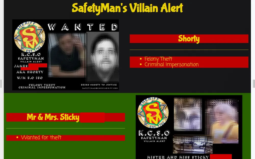 A screenshot of the most wanted list that shows information about the offenders.